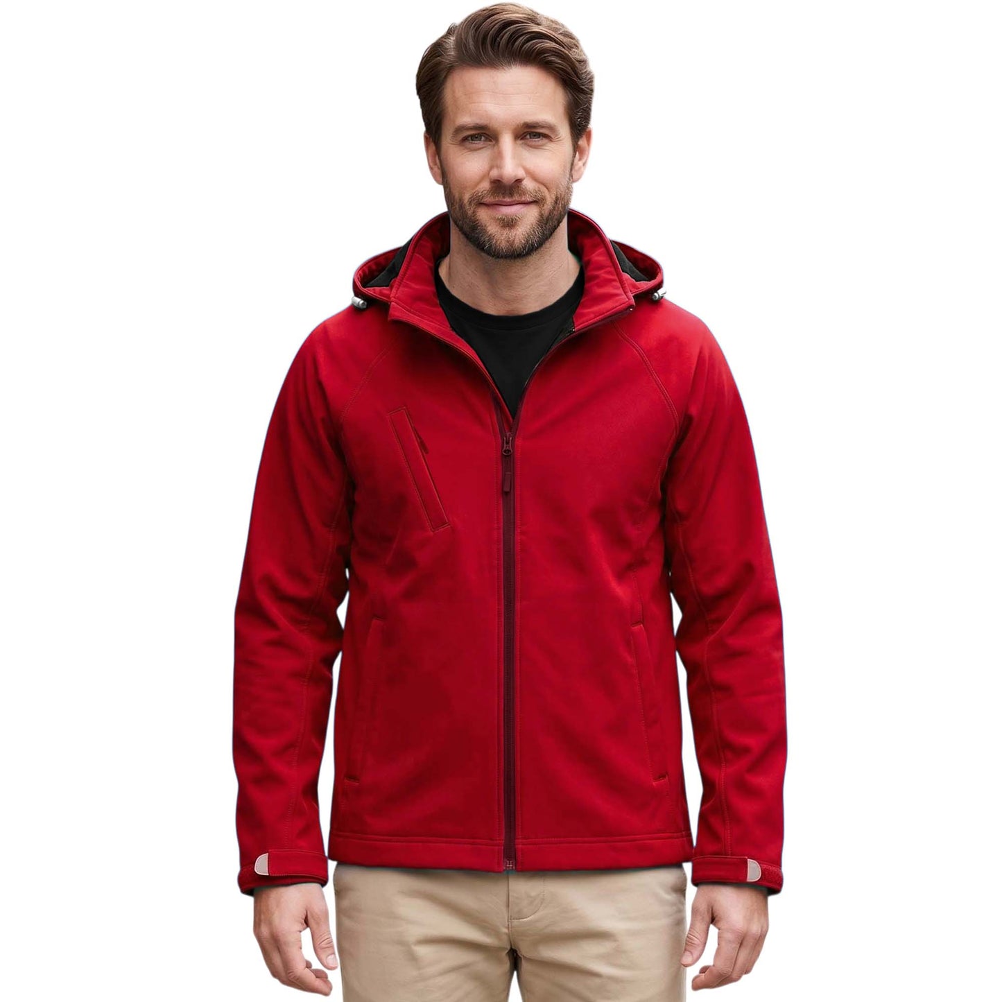 Men’s Water-Resistant Detachable Hooded Softshell Jacket