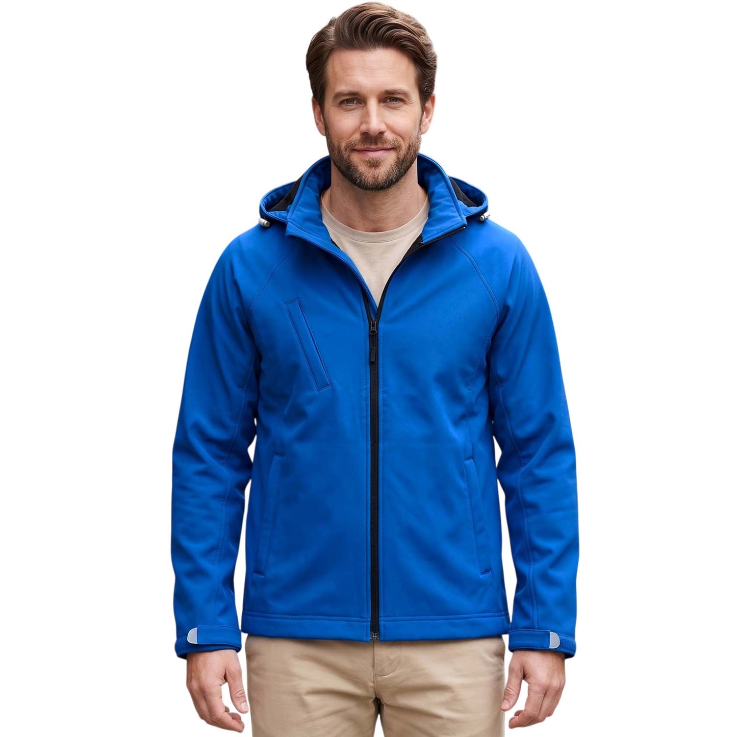 Men’s Water-Resistant Detachable Hooded Softshell Jacket