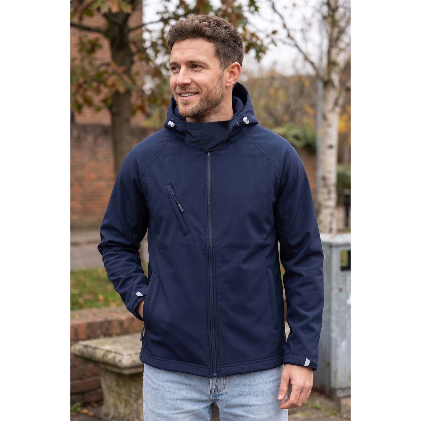 Men’s Water-Resistant Detachable Hooded Softshell Jacket