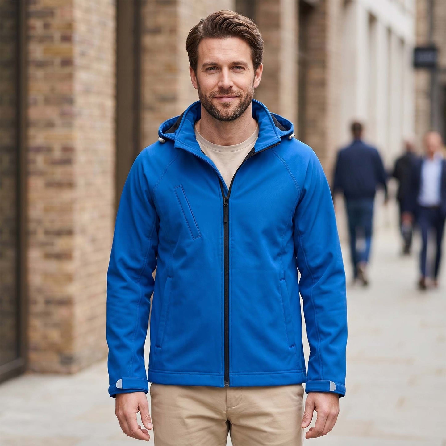 Men’s Water-Resistant Detachable Hooded Softshell Jacket