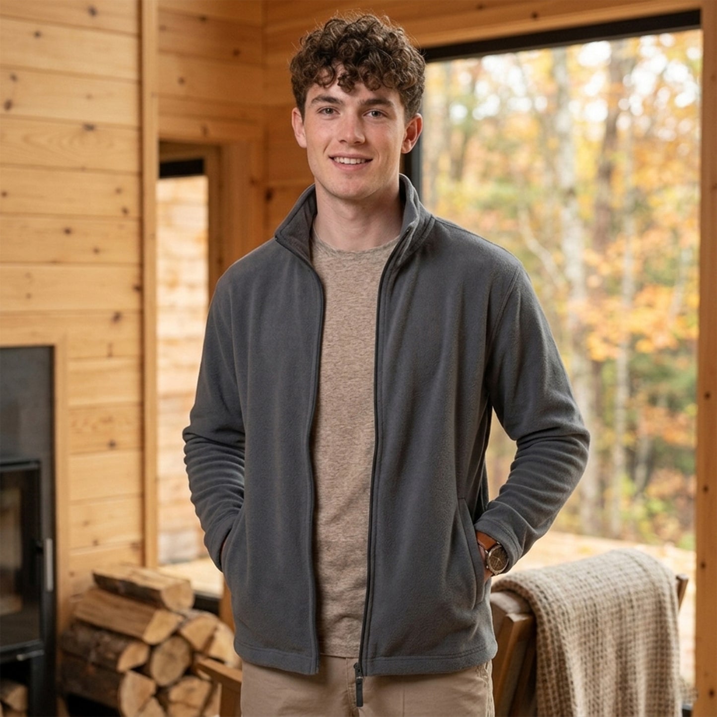 Men’s 300gsm Microfleece Zip Jacket