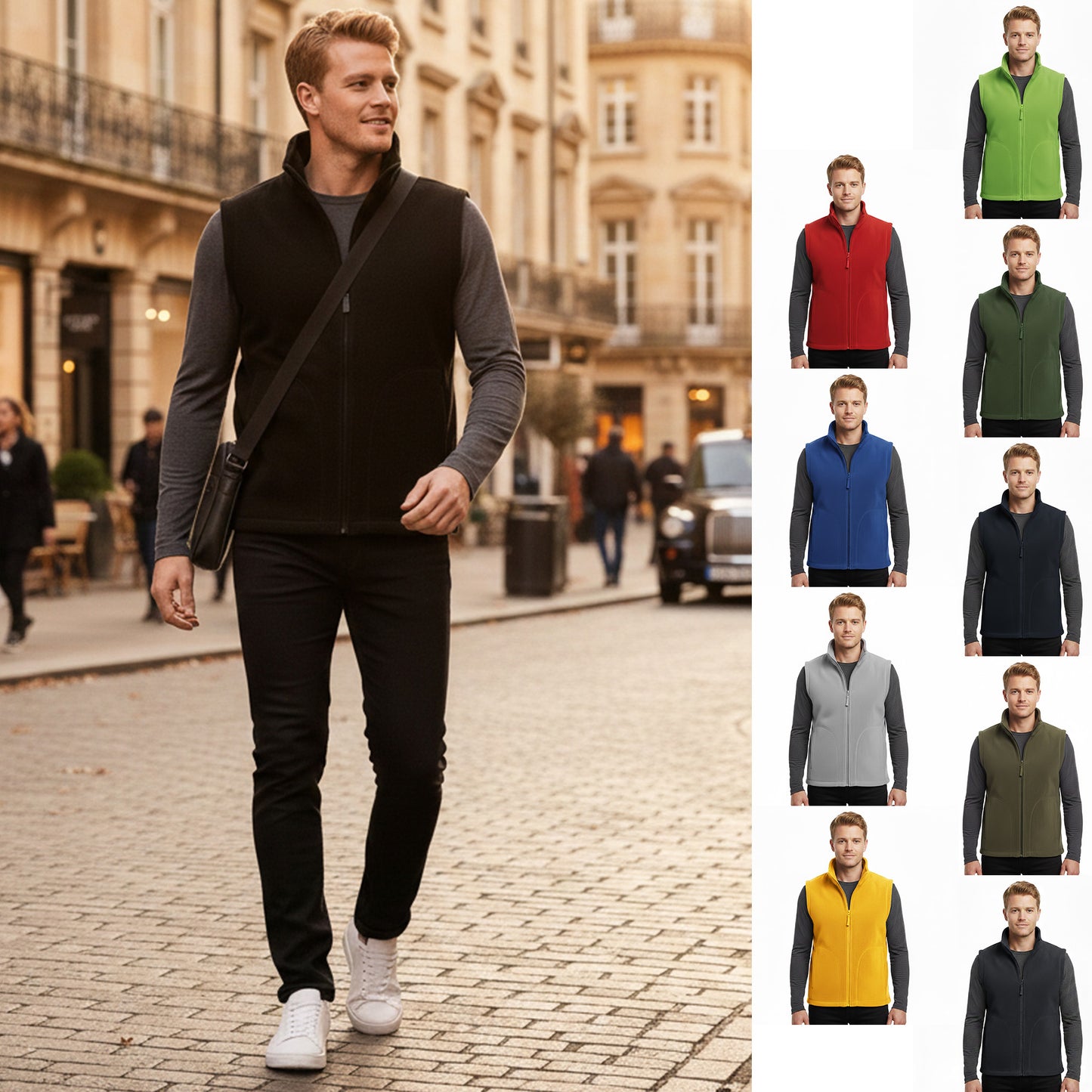 Men’s Microfleece Bodywarmer | 300GSM Casual Warm Gilet