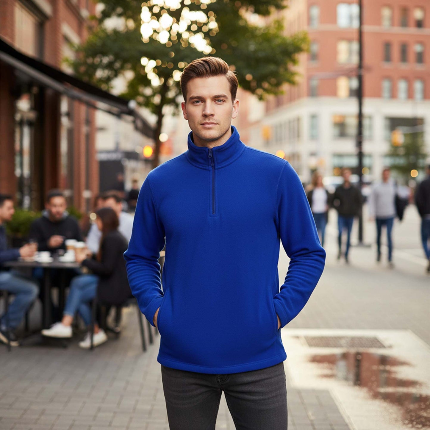 Mens 1/4 Zip Neck 300gsm Fleece Pullover