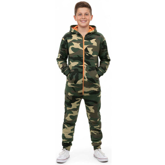 Kids Unisex Woodland Camouflage Onesies