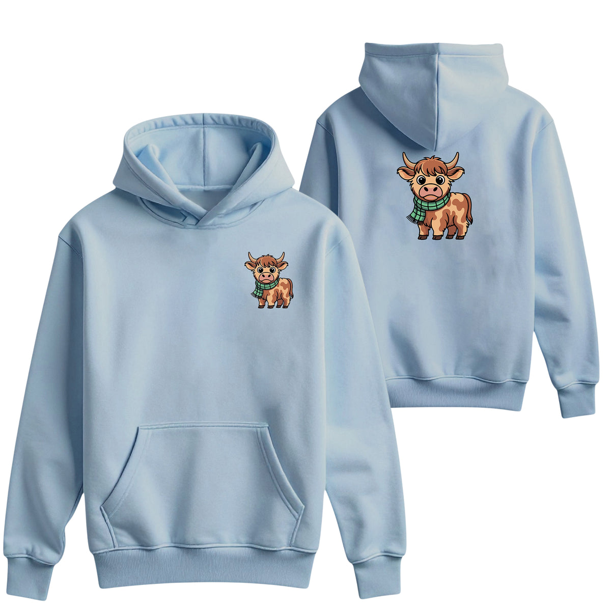 Unisex Kids Embroidered Hoodie | Sheep | Pony | Cow | Digger