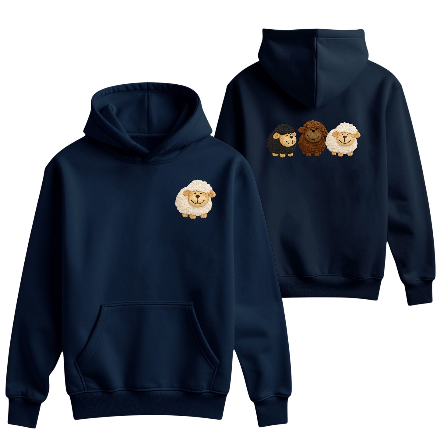 Unisex Kids Embroidered Hoodie | Sheep | Pony | Cow | Digger