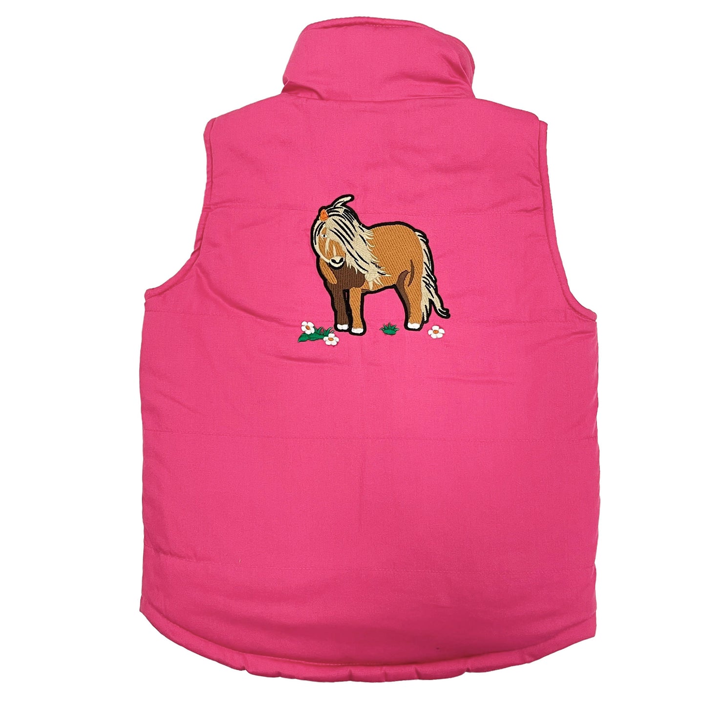 Unisex Kids Embroidered Tractor Pony Pheasant Padded Gilet