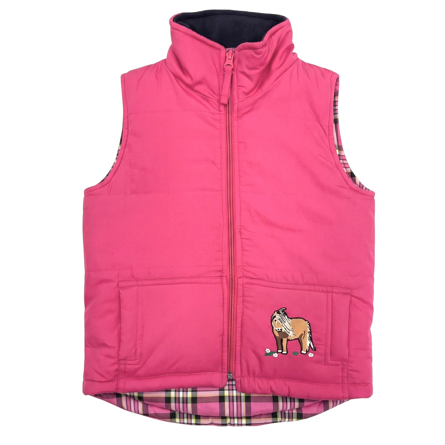 Unisex Kids Embroidered Tractor Pony Pheasant Padded Gilet