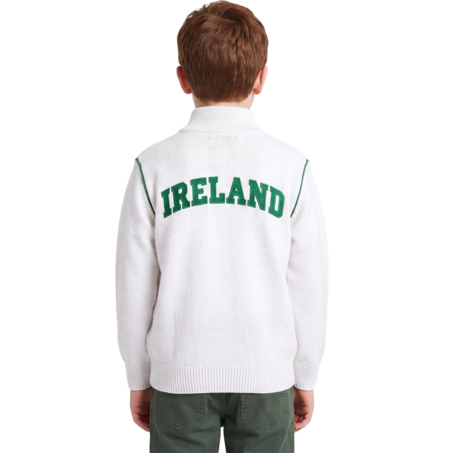 Unisex Kids' Ireland Zip-Up Track Jacket | Children's Irish Football & Rugby Team Top