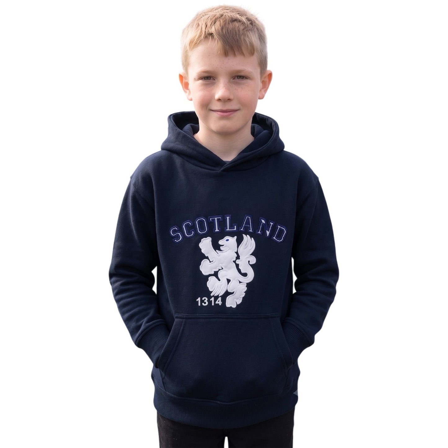 Kids' Scotland Rampant Lion Hoodie | Unisex Children's Saltire Flag Hoody