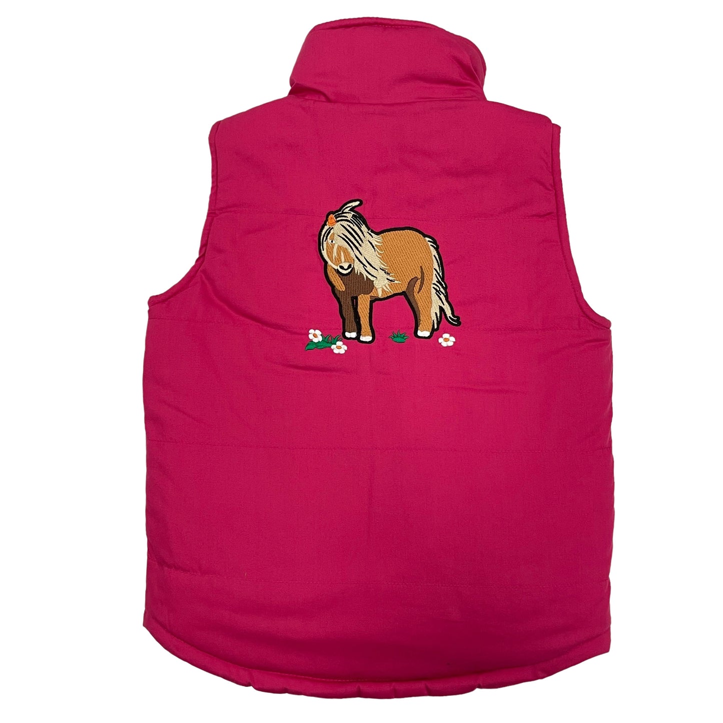 Unisex Kids Embroidered Tractor Pony Pheasant Padded Gilet