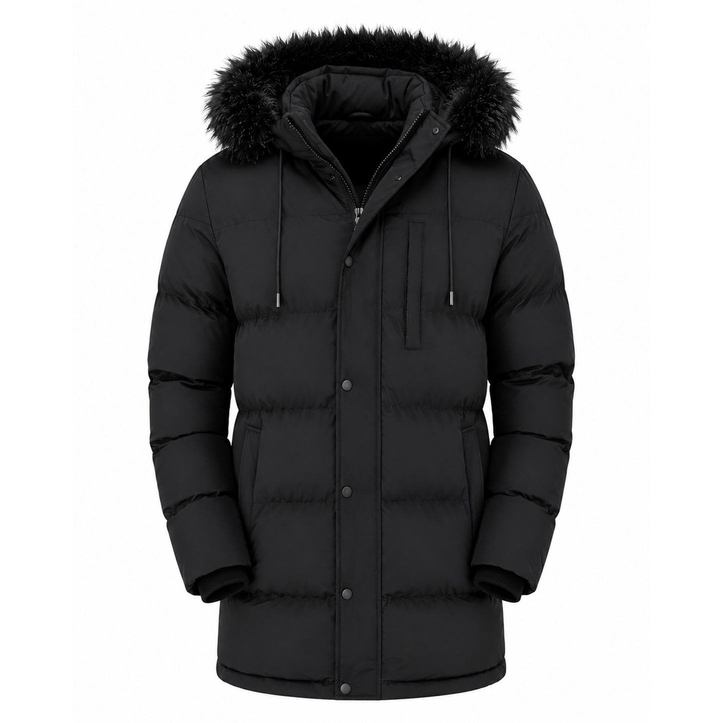 Men's Faux Fur Hooded Parka Jacket | Heavyweight Winter Coat