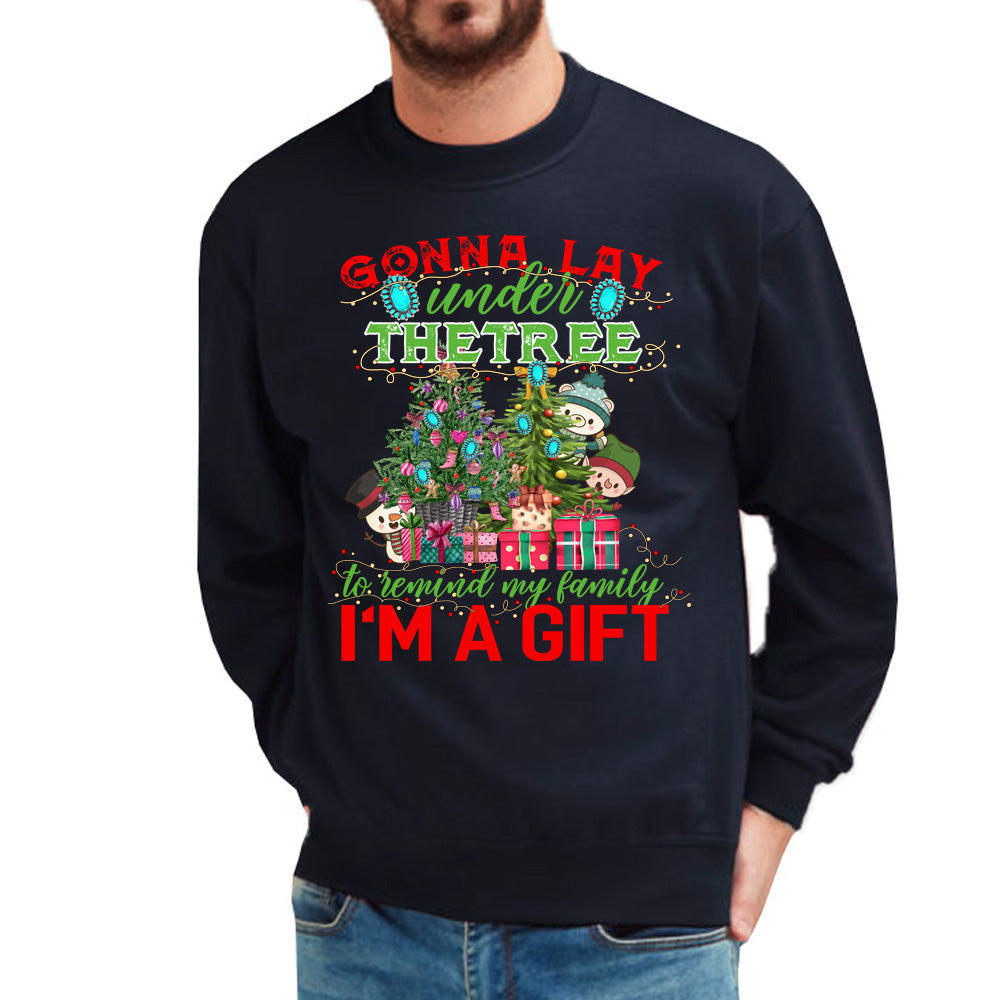 Unisex Adults Christmas Tree Printed Sweatshirt