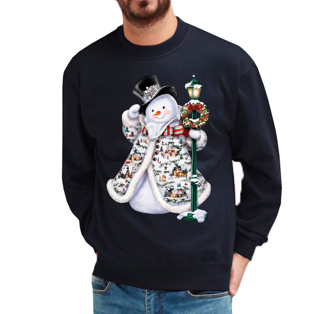 Unisex Adults Christmas Snowman Printed Sweatshirt