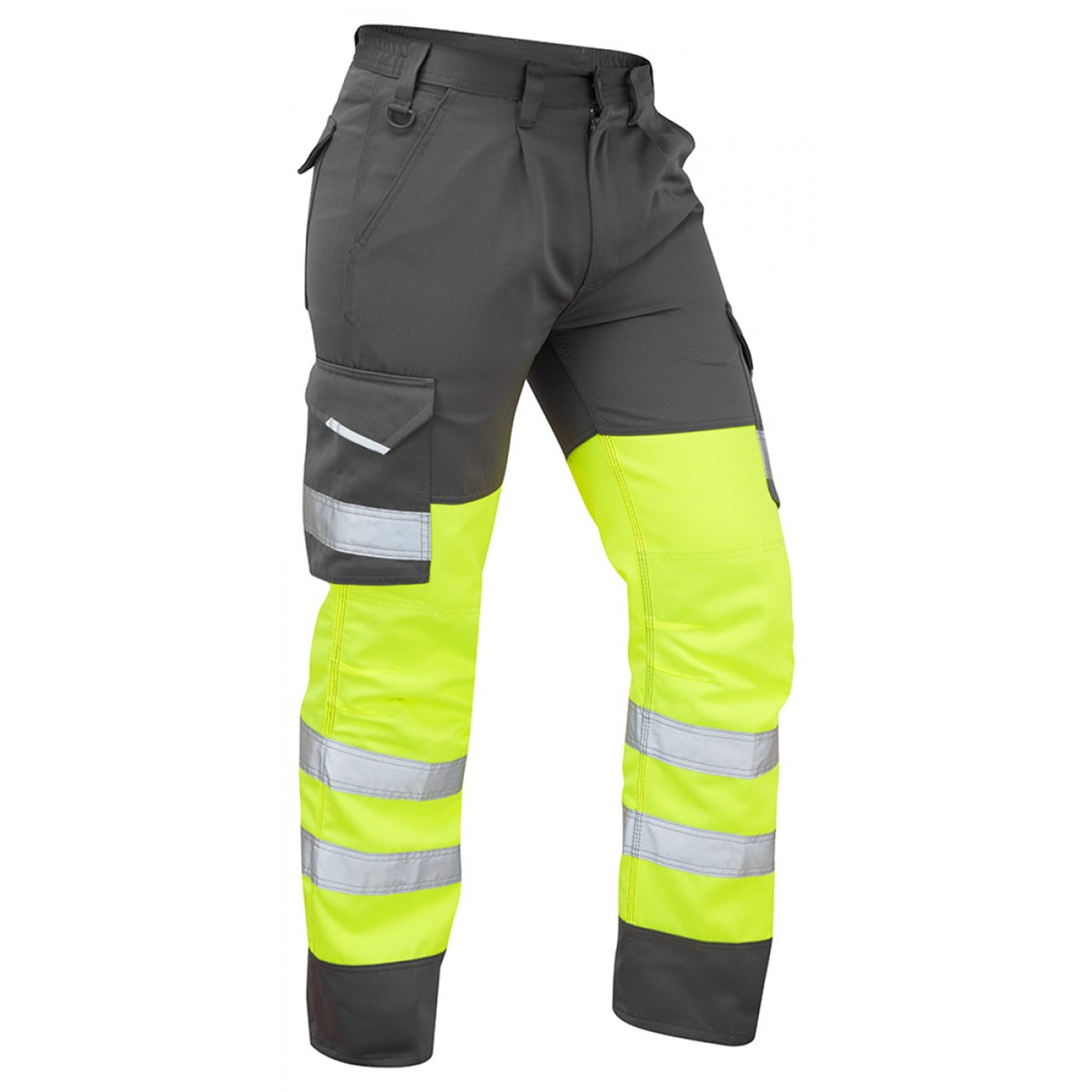 Hi Visibility Polycotton Cargo Work Trousers - Regular Leg Length