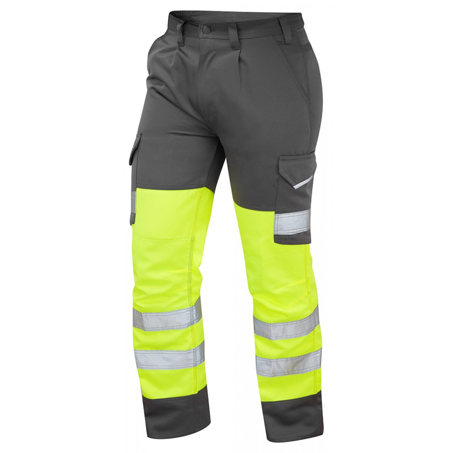 Hi Visibility Polycotton Cargo Work Trousers - Regular Leg Length