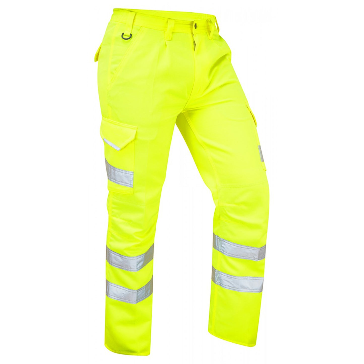Hi Visibility Polycotton Cargo Work Trousers - Regular Leg Length