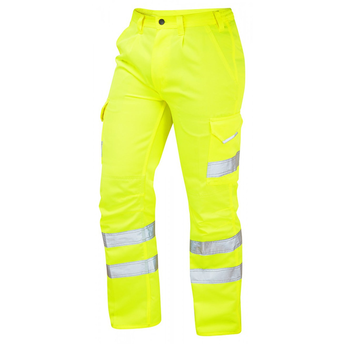 Hi Visibility Polycotton Cargo Work Trousers - Regular Leg Length