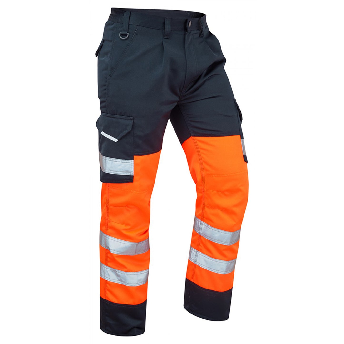 Hi Visibility Polycotton Cargo Work Trousers - Regular Leg Length