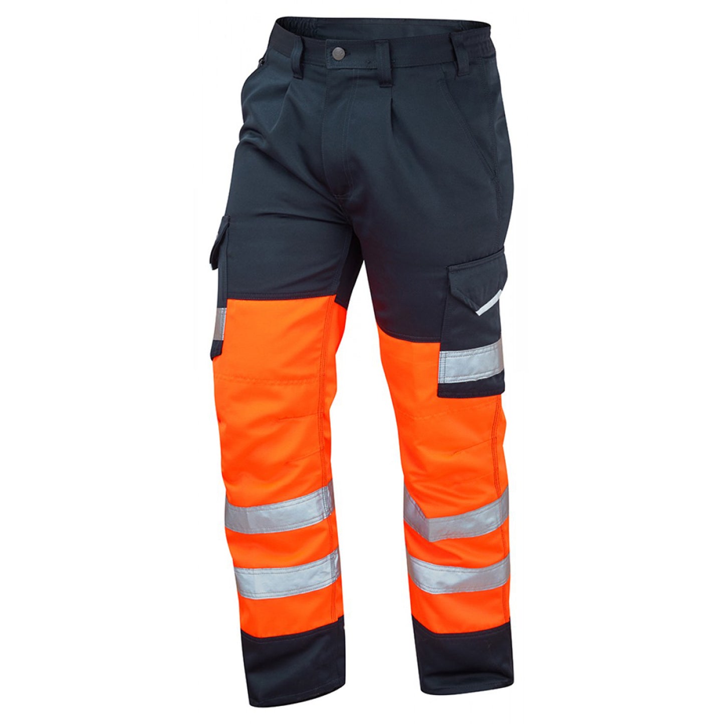 Hi Visibility Polycotton Cargo Work Trousers - Regular Leg Length