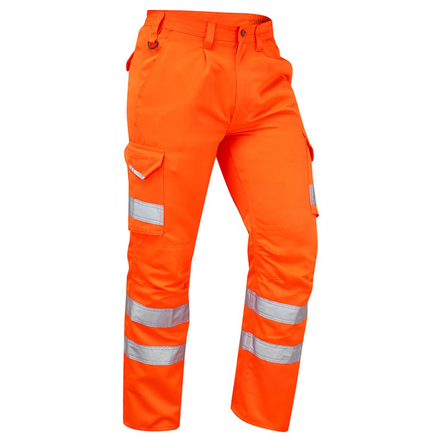 Hi Visibility Polycotton Cargo Work Trousers - Regular Leg Length