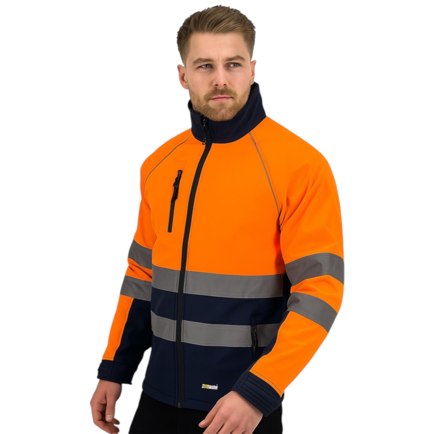 Mens Hi Vis Weatherproof SoftShell Jacket