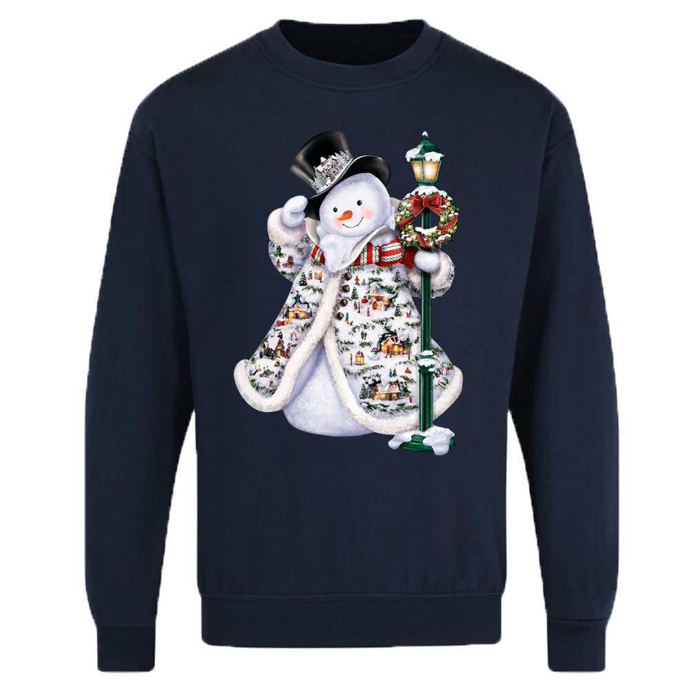 Unisex Adults Christmas Snowman Printed Sweatshirt