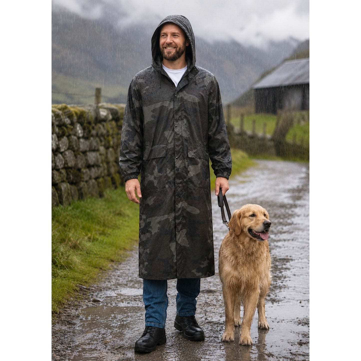 Adults Arctic Storm Orbit Long Length Waterproof Rain Coat