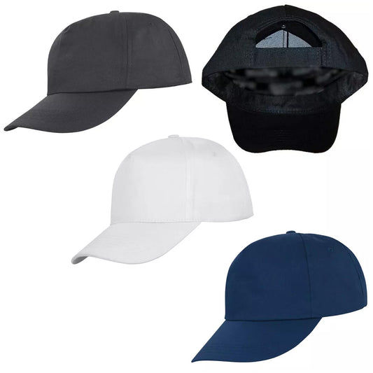 Adults Cotton Plain Baseball Cap