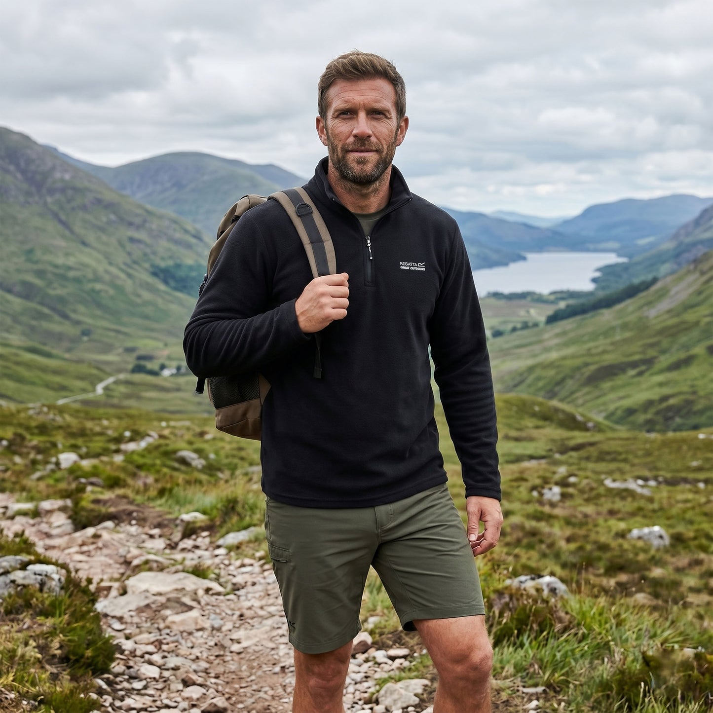 Men’s Thompson Fleece Pullover | Lightweight Outdoor Zip-Neck Jumper