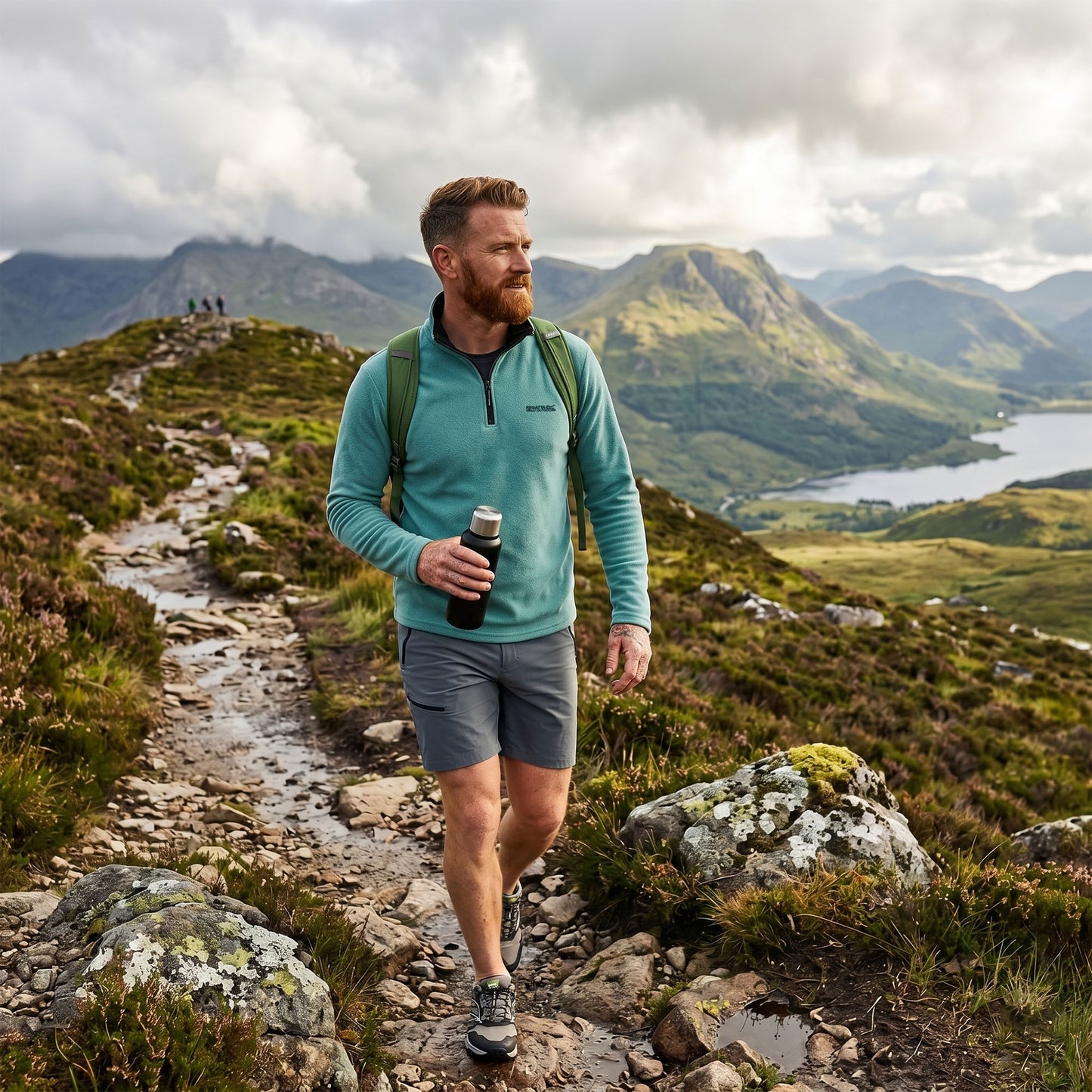Men’s Thompson Fleece Pullover | Lightweight Outdoor Zip-Neck Jumper