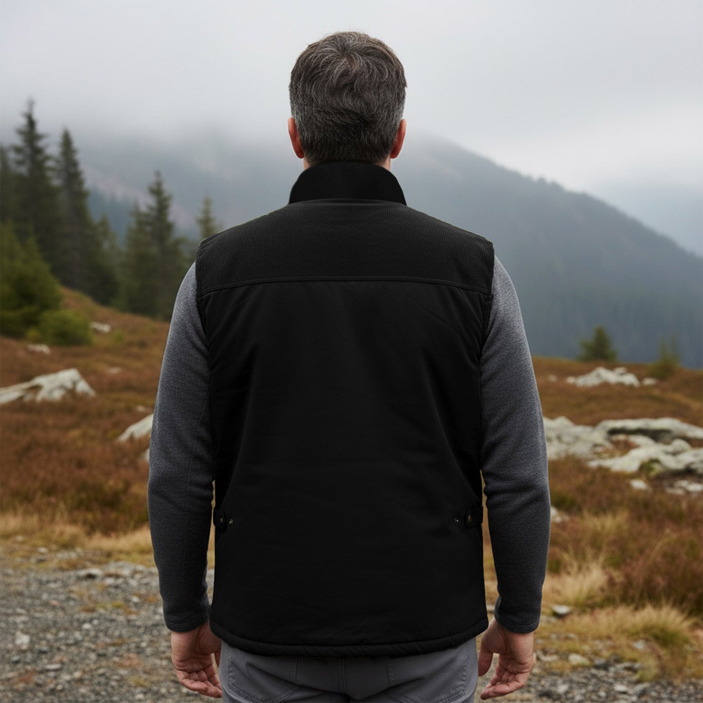 Mens Richmond Multipocket Fully Lined Showerproof Padded Gilet