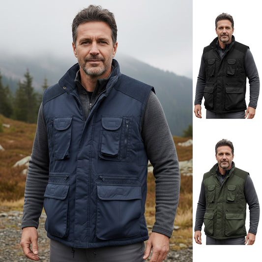 Mens Richmond Multipocket Fully Lined Showerproof Padded Gilet