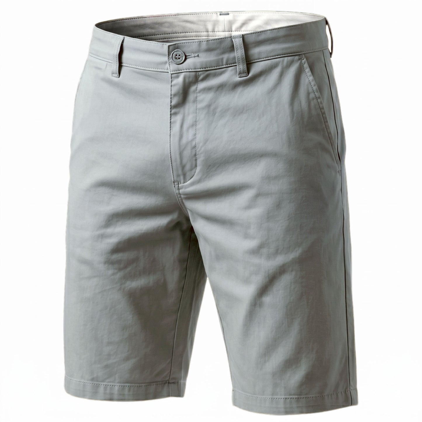 Men’s Regular Fit Chino Shorts – 100% Cotton Knee Length