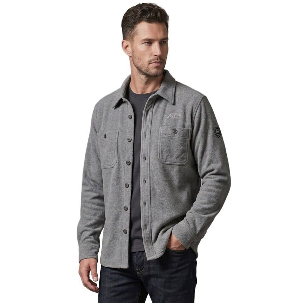 Men's Button-Down Fleece Shirt Jacket | Warm Overshirt