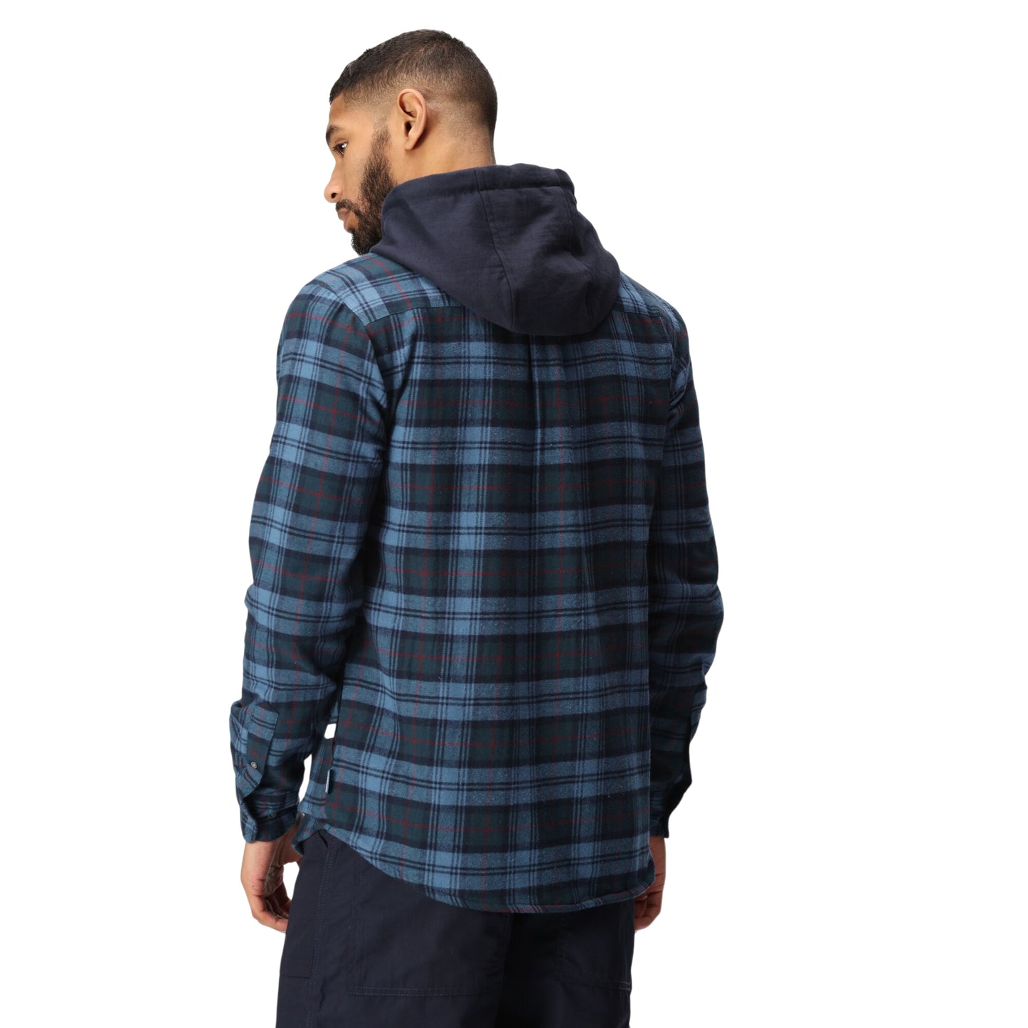 Mens Regatta Seige Fleece Lined Hooded Check Shirt
