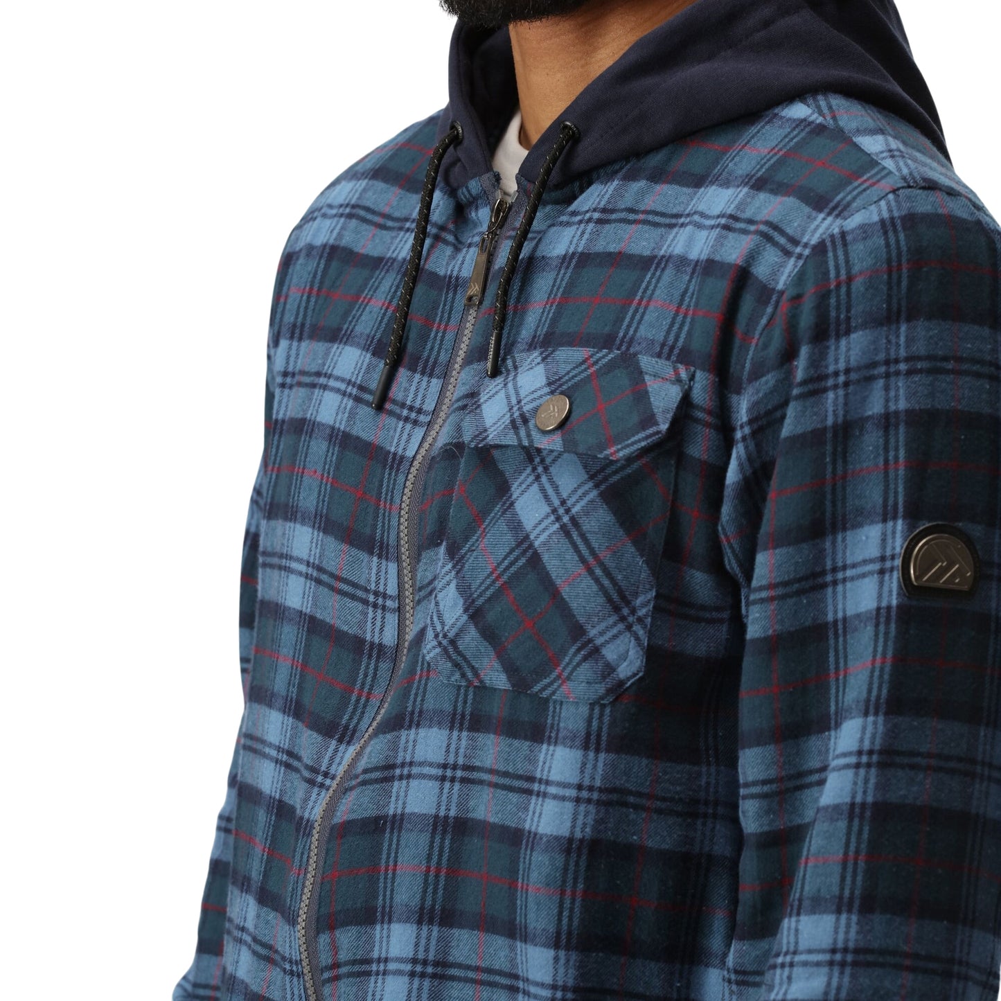 Mens Regatta Seige Fleece Lined Hooded Check Shirt