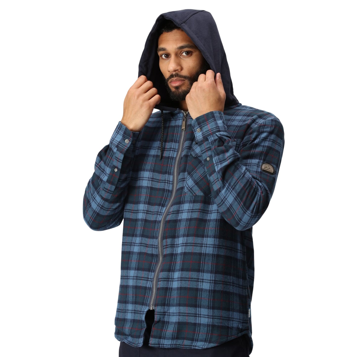 Mens Regatta Seige Fleece Lined Hooded Check Shirt