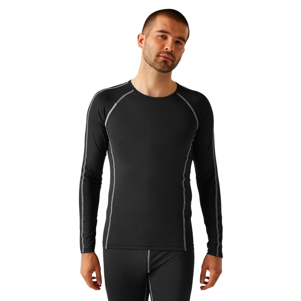 Mens Long-Sleeve Base Layer Top (2-Pack) | Stretch Thermal Tops