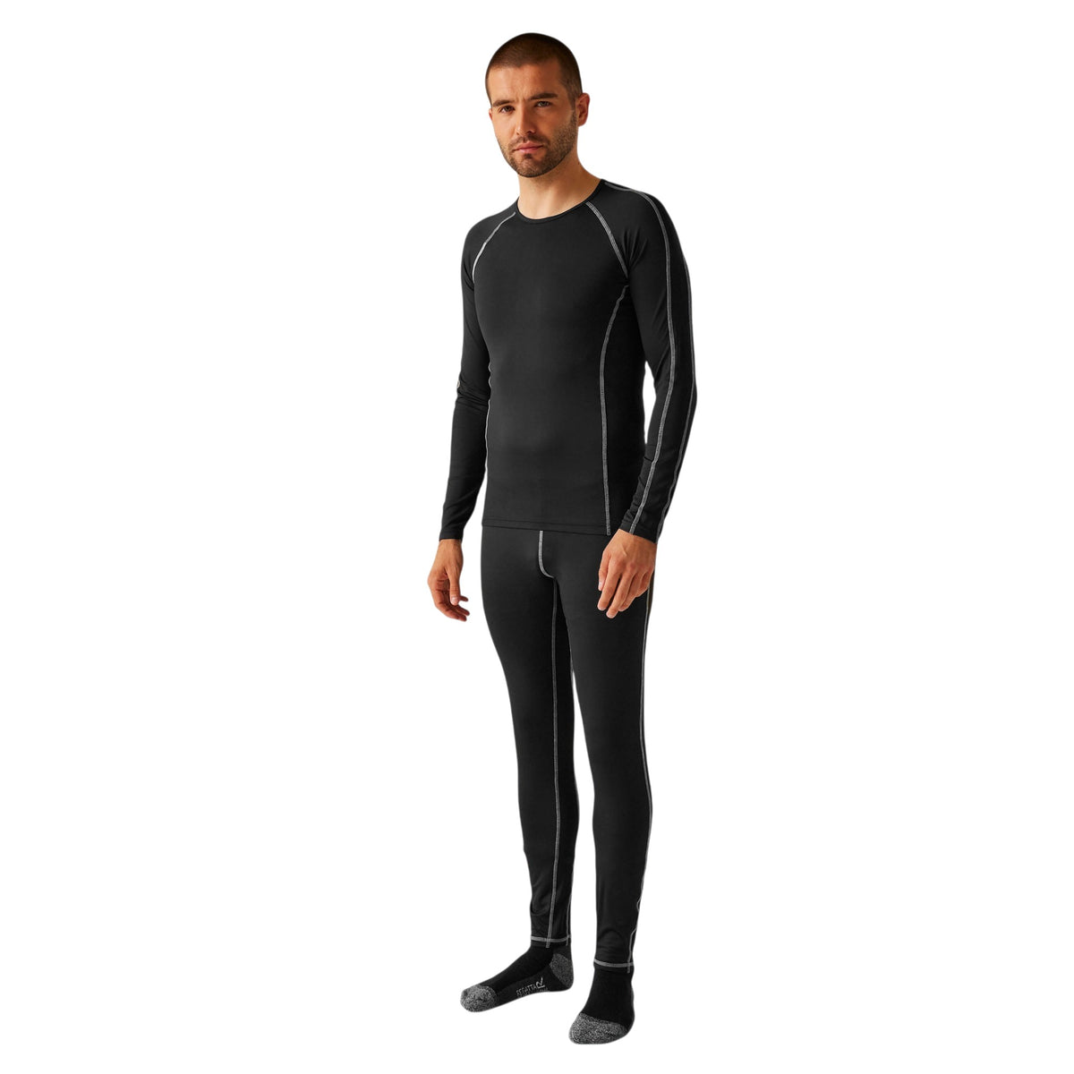 Mens Long-Sleeve Base Layer Top (2-Pack) | Stretch Thermal Tops