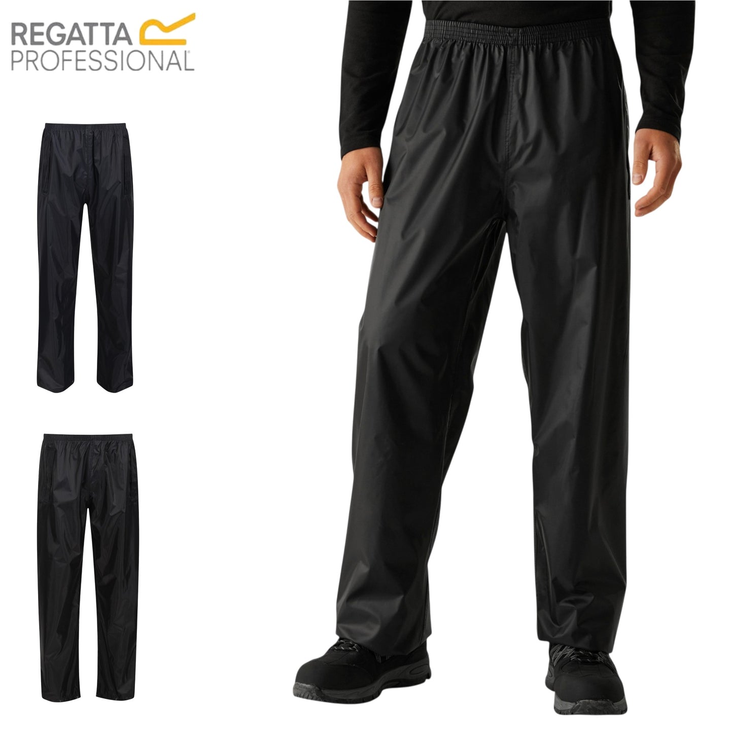 Regatta Pro Stormbreak Waterproof Overtrousers | Adults' Windproof Rain Pants