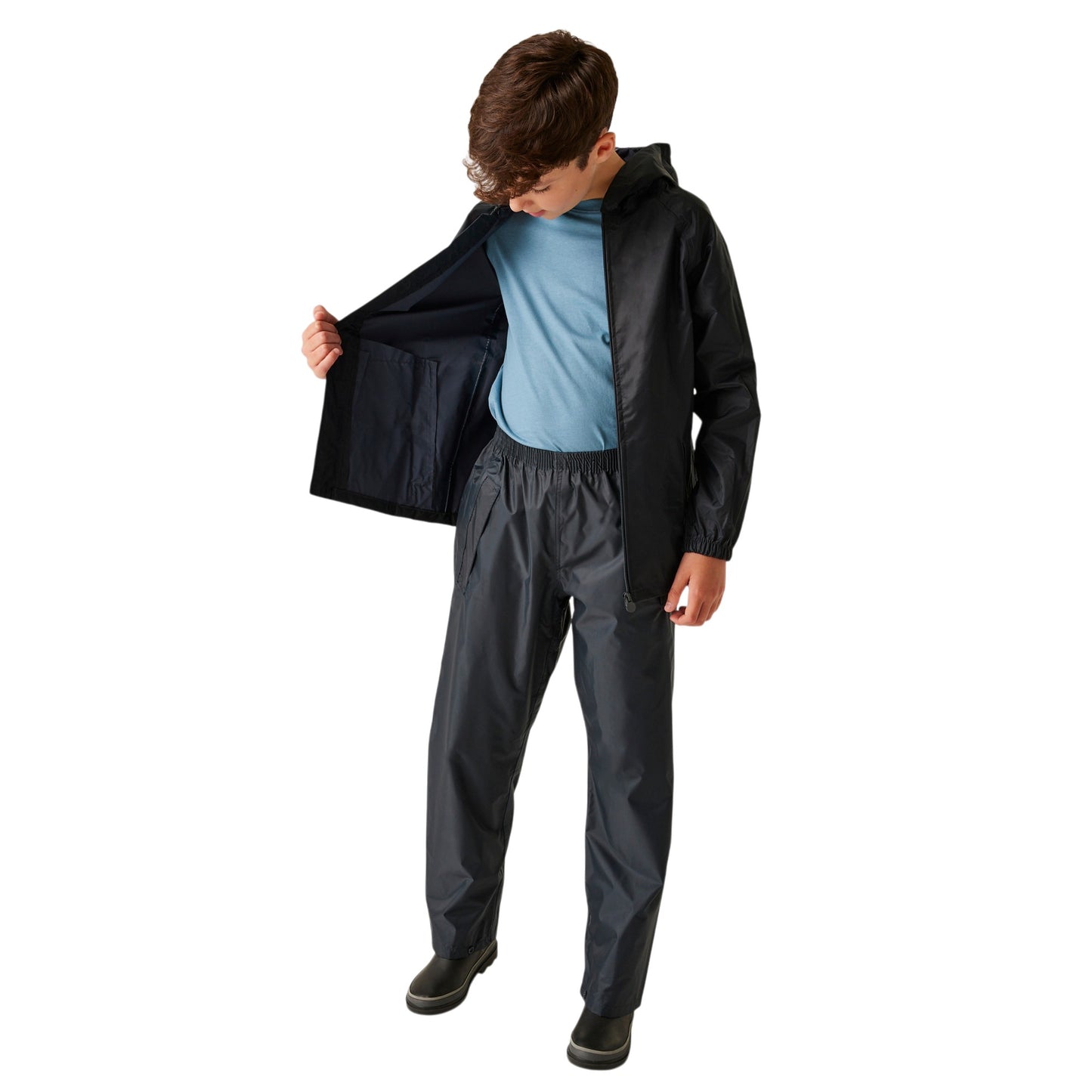 Regatta Kids' Stormbreak Waterproof Jacket | Child's Hooded School Raincoat