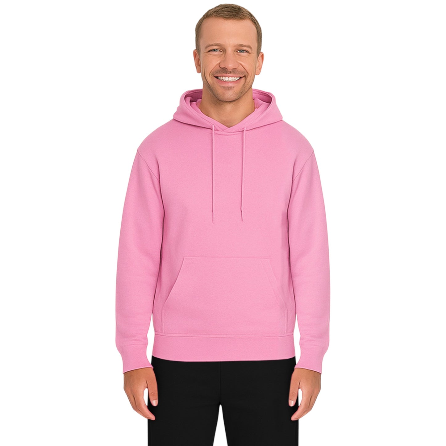 Unisex Heavy Blend Plain Hoodie – Comfy Fleece Pullover with Pouch Pocket