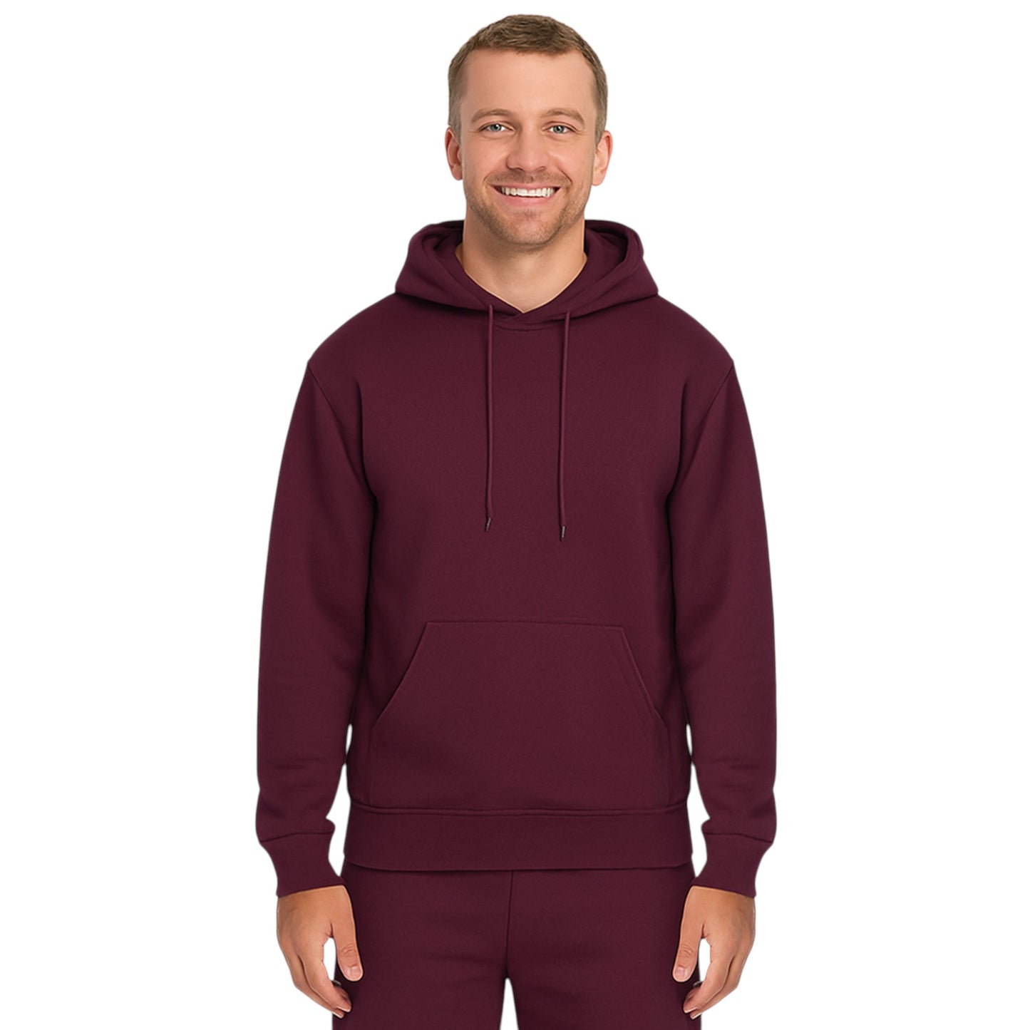 Unisex Heavy Blend Plain Hoodie – Comfy Fleece Pullover with Pouch Pocket