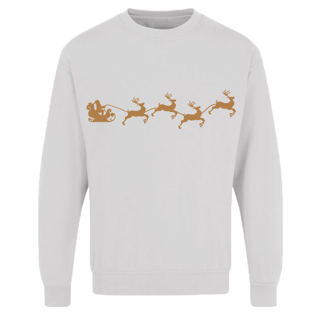 Unisex Adults Christmas Santa Reindeer Sweatshirt