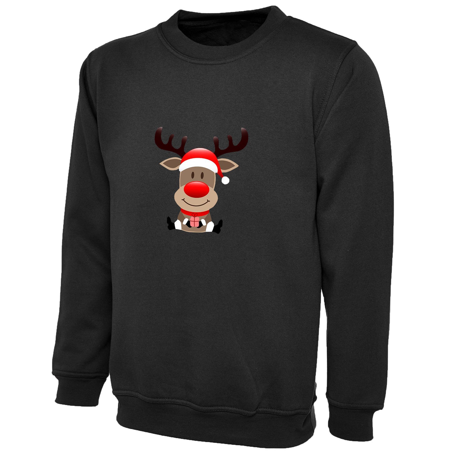 Kids Unisex Christmas Reindeer Sweatshirt – Festive Novelty Jumper