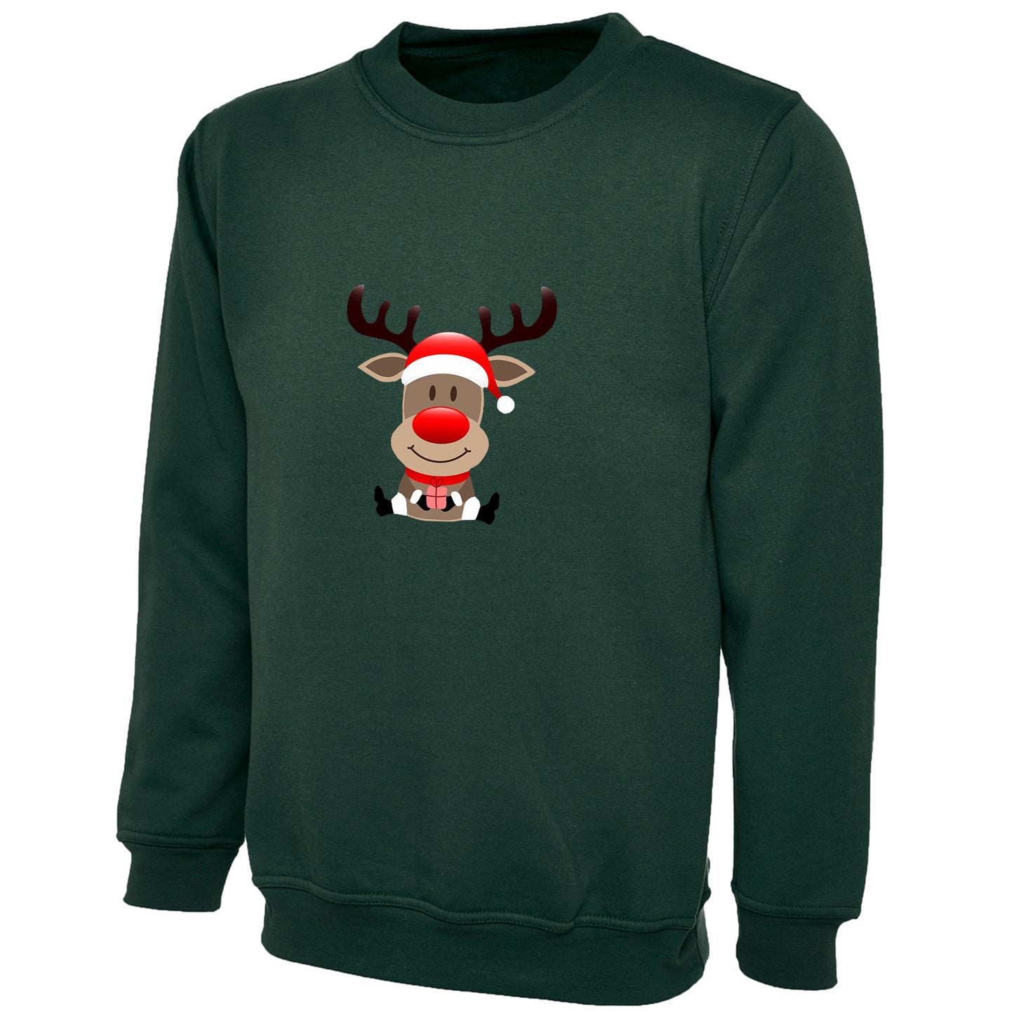 Kids Unisex Christmas Reindeer Sweatshirt – Festive Novelty Jumper