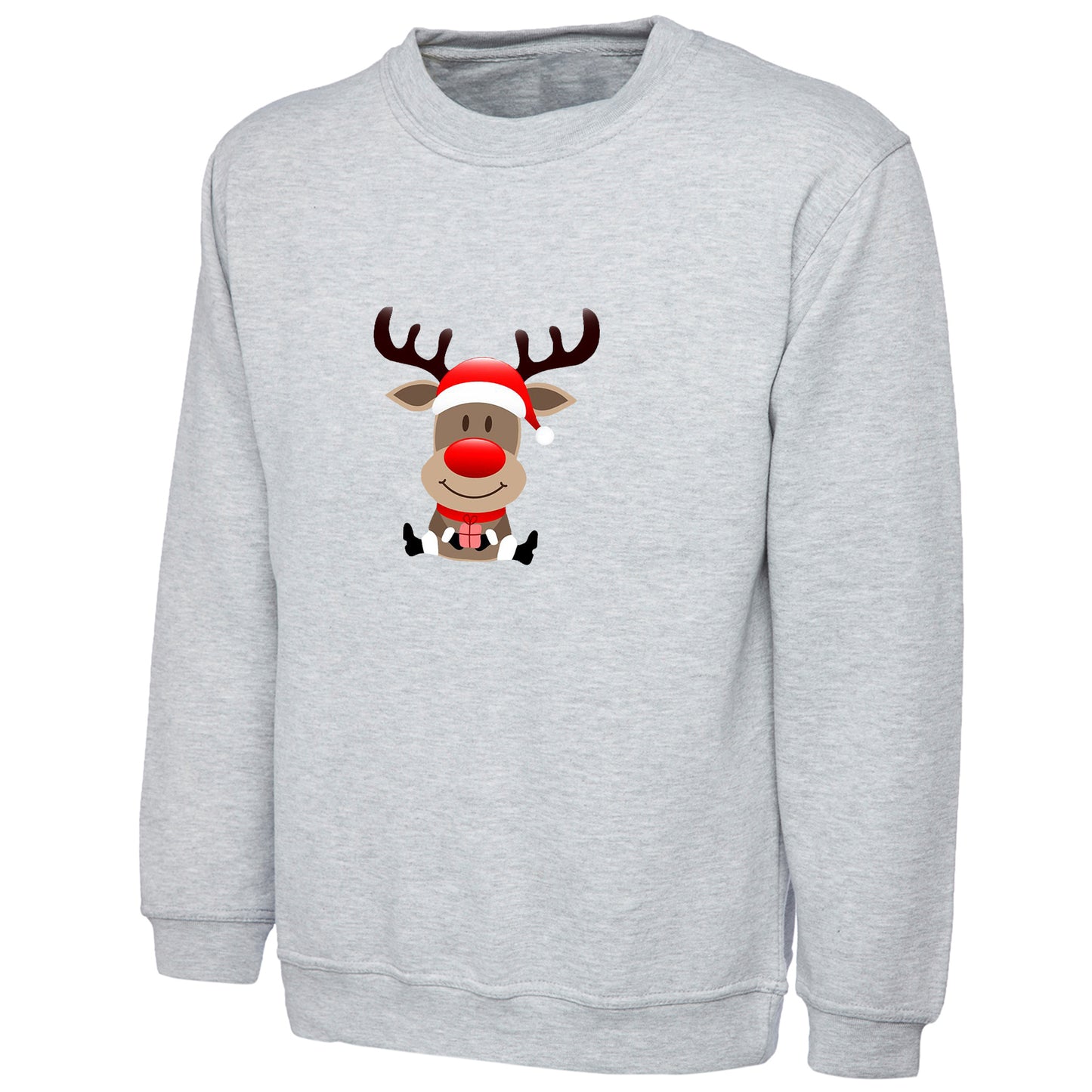 Kids Unisex Christmas Reindeer Sweatshirt – Festive Novelty Jumper
