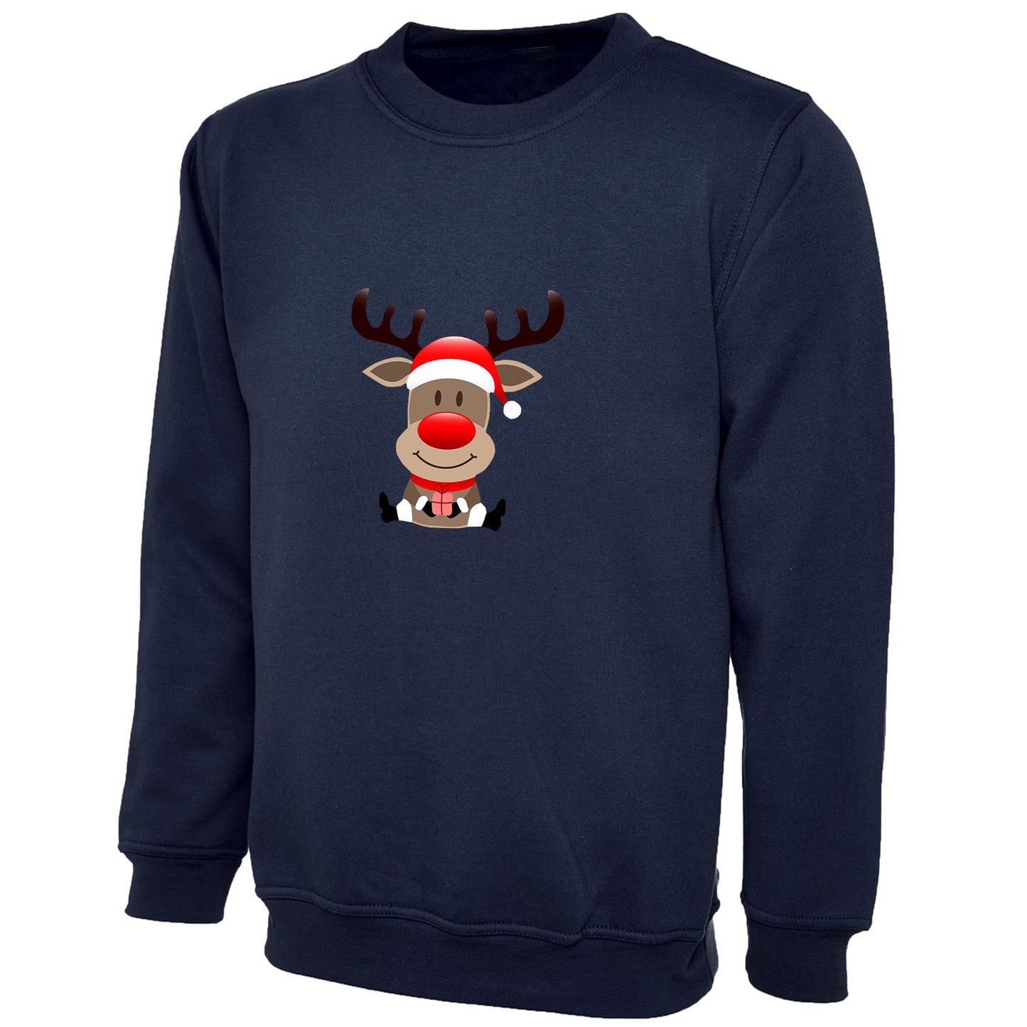 Kids Unisex Christmas Reindeer Sweatshirt – Festive Novelty Jumper