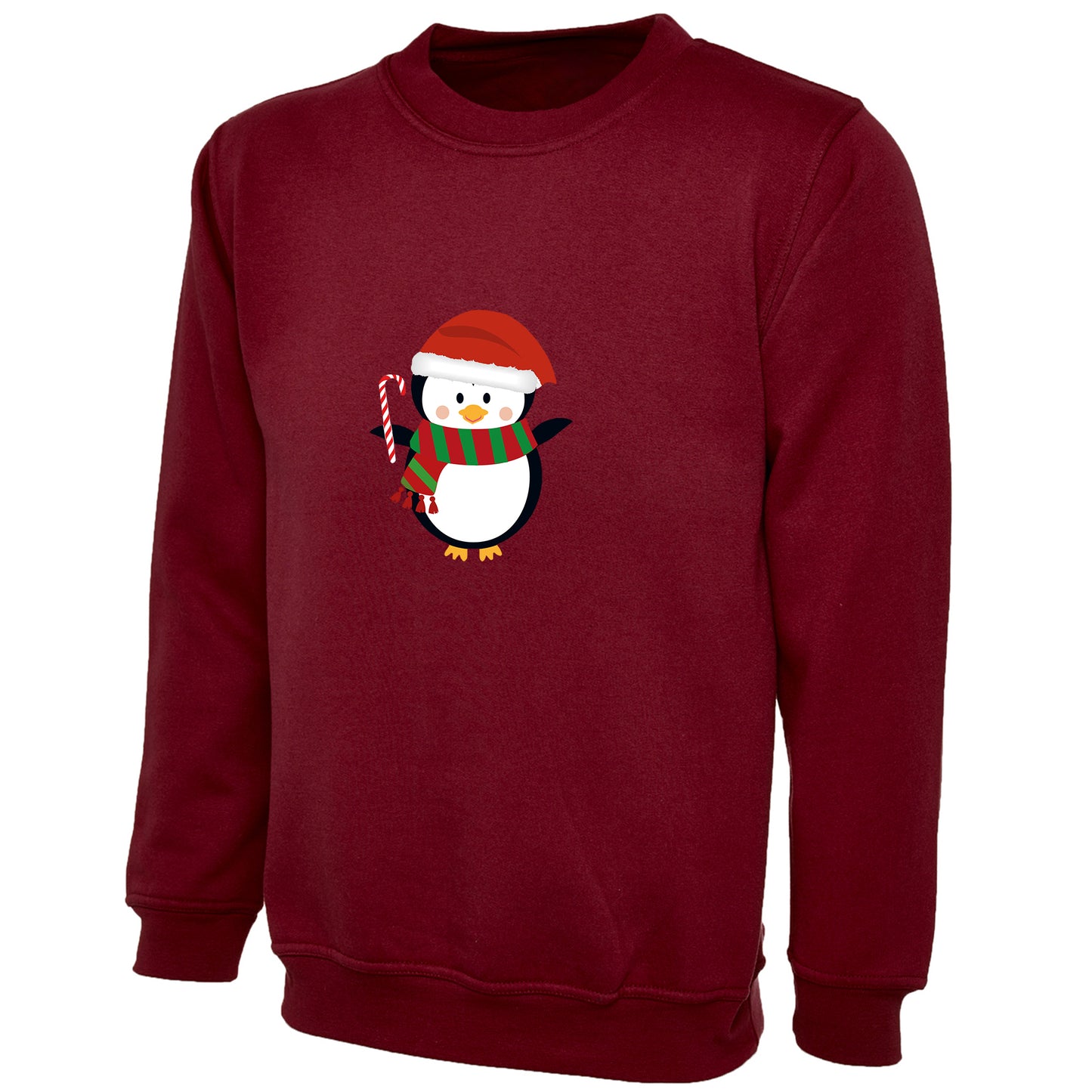 Kids Unisex Christmas Penguin Sweatshirt – Festive Novelty Jumper